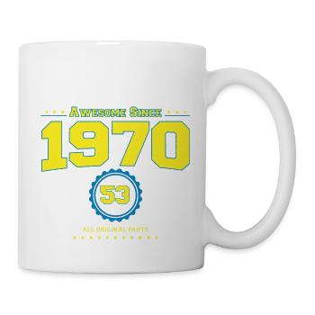 Awesome 1970 Shirt für Männer Frauen 53 Jahre alt 53. - Tasse - Weiß - Rechts