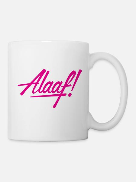 Alaaf! Design rosa - Tasse - Weiß
