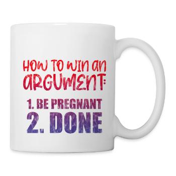Comment gagner une dispute, être enceinte, fait 3 - Mug blanc - blanc - Droite