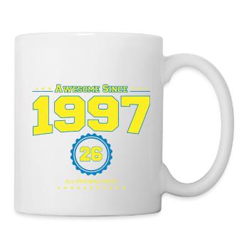Awesome 1997 Shirt für Männer Frauen 26 Jahre alt 26th - Tasse - Weiß - Rechts