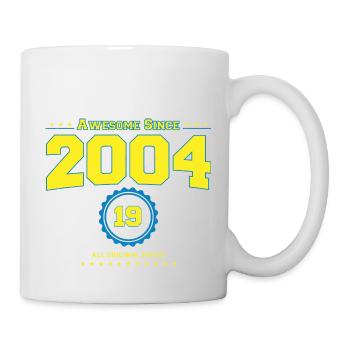 Awesome 2004 Shirt für Männer Frauen 19 Jahre alt 19th - Tasse - Weiß - Rechts