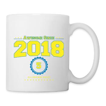 Super chemise 2018 pour hommes femmes 5 ans 5ème - Mug blanc - blanc - Droite