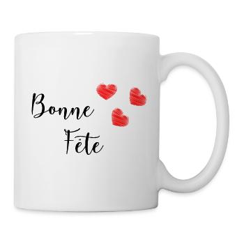 MAMIE. FÊTE DES MÈRES. BONNE FÊTE MAMIE. JE T'AIME - Mug blanc - blanc - Droite