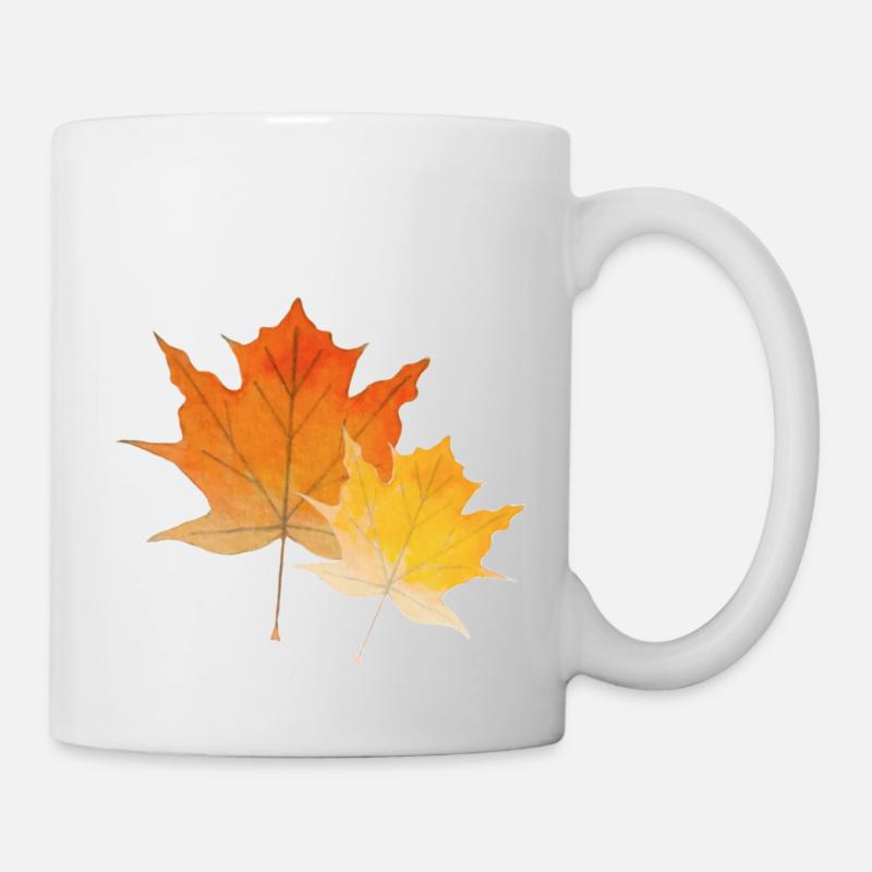 Feuilles d'érable - Mug blanc - blanc