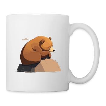 Papa ours fait sa sieste - Mug blanc - blanc - Droite