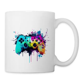 Neon Gaming Controller / Kontroller - Tasse - Weiß - Rechts