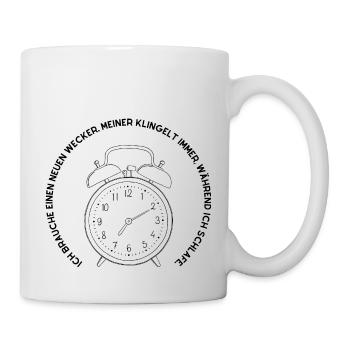 Wecker - Tasse - Weiß - Rechts
