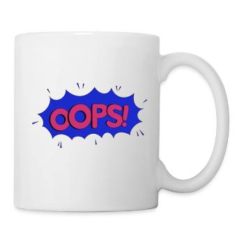OOPS blue pink - Tasse - Weiß - Rechts