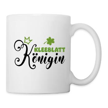 Kleeblatt Königin | Irland St Patrick grün Expat - Tasse - Weiß - Rechts