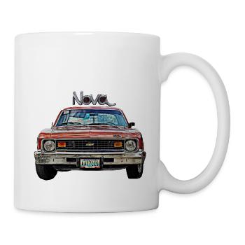 vieille voiture auto USA - Mug blanc - blanc - Droite