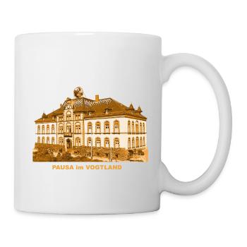 Pausa Rathaus Vogtland Sachsen Erdachse - Tasse - Weiß - Rechts