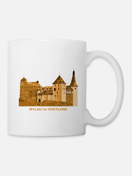Mylau Burg Schloss Vogtland Sachsen Reichenbach - Tasse - Weiß