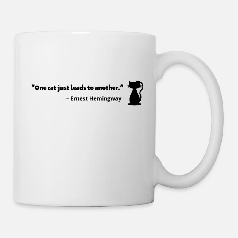 Design hemingway cat citations publique - Mug blanc - blanc