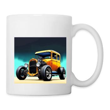 Hot Rod in the Night 60s Rockabilly - Mug - white - Right