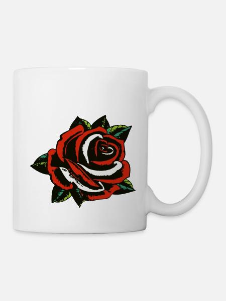 rosa Blütenblatt 200323 A - Tasse - Weiß