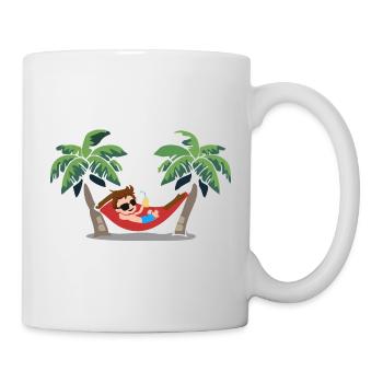 Hängematte Sommer Strand - Tasse - Weiß - Rechts