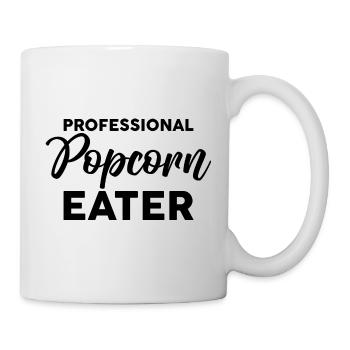 Mangeur de pop-corn professionnel 2 - Mug blanc - blanc - Droite