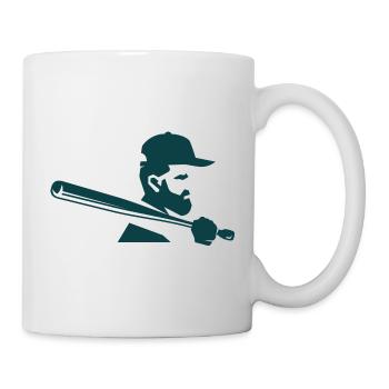 Baseball Spieler Logo - Tasse - Weiß - Rechts
