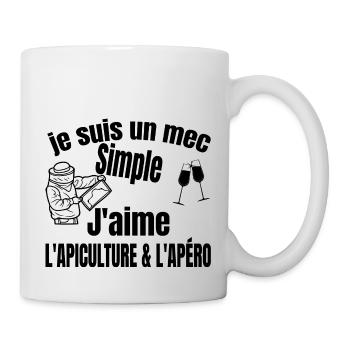apiculture et apéro - Mug blanc - blanc - Droite