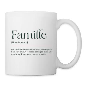 Famille - Définition humoristique, Cadeau - Mug blanc - blanc - Droite