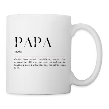 Définition de Papa - Cadeau Humoristique pour Papa - Mug blanc - blanc - Droite