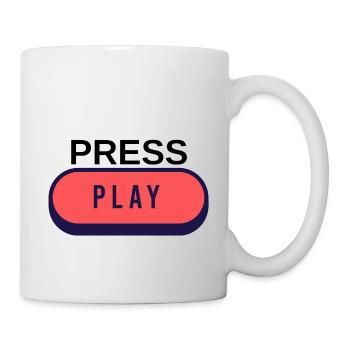 PRESS PLAY - Das Piece für Gamer - Tasse - Weiß - Rechts