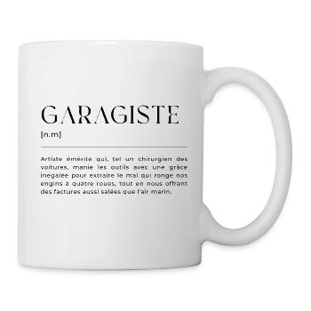 Garagiste: Définition Drôle - Cadeau Insolite - Mug blanc - blanc - Droite