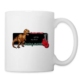 Dino Boxer T-Rex - Tasse - Weiß - Rechts