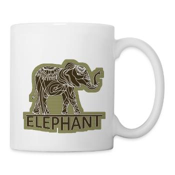 Éléphant - Mug blanc - blanc - Droite