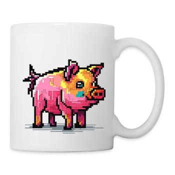 Un beau cochon adulte coloré - Mug blanc - blanc - Droite