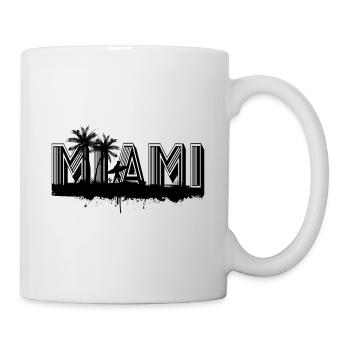 Miami Floride USA Surfeur Summer Beach Palmiers - Mug blanc - blanc - Droite