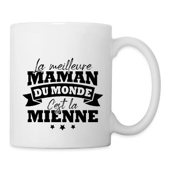 La meilleure maman du monde c'est la mienne - Mug blanc - blanc - Droite