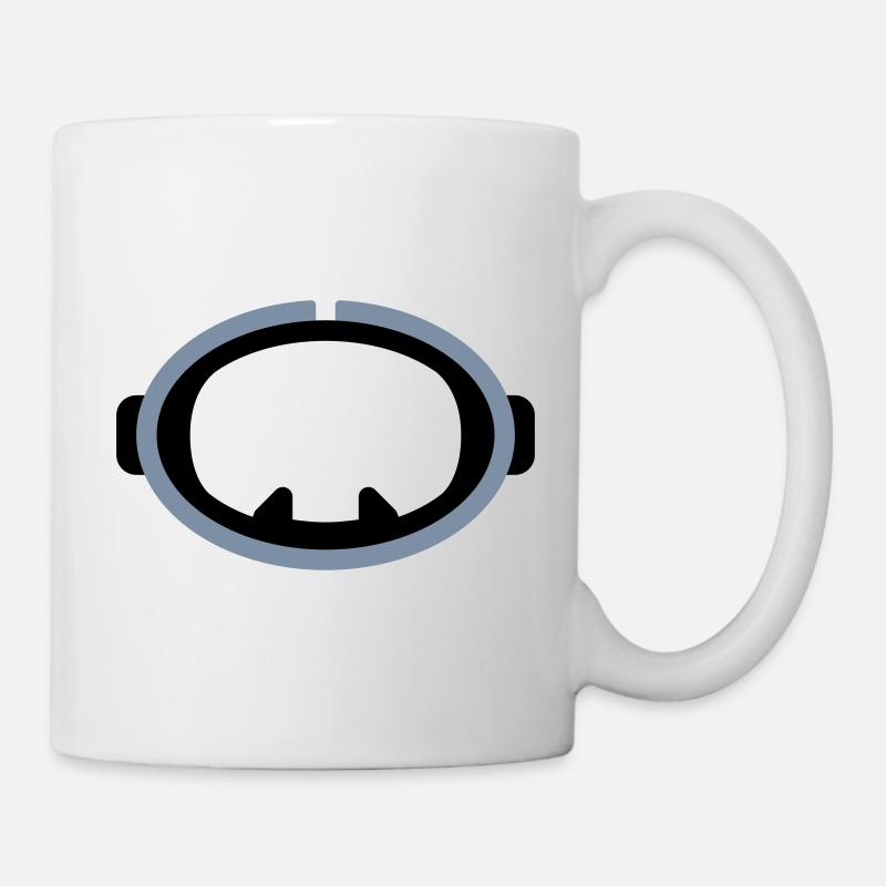 retro diving logo - Tasse - Weiß