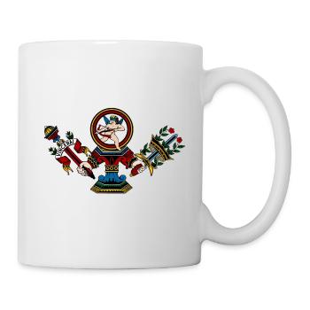 Composition of Bergamo Card Axes - Mug - white - Right