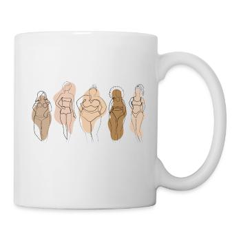 Les corps sont beaux Line Art - Mug blanc - blanc - Droite