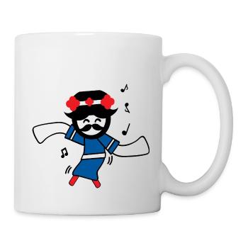Koreaner tanzen traditionelle Tänze - Tasse - Weiß - Rechts