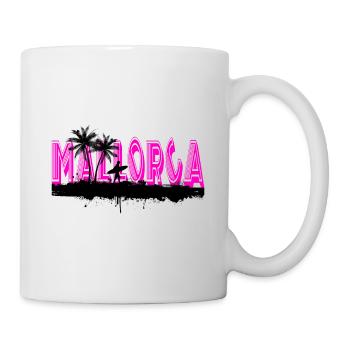 Mallorca Sommer Sonne Strand Meer Palmen Party - Tasse - Weiß - Rechts