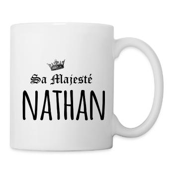 Sa majesté Nathan - Mug blanc - blanc - Droite