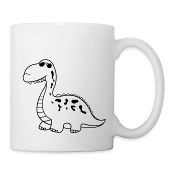 cool dino - Tasse - Weiß - Rechts