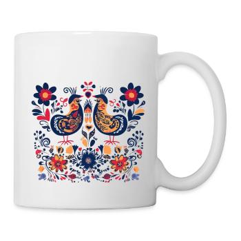 Vintage-Vögel - Tasse - Weiß - Rechts