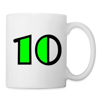 10 ANS. 10e ANNIVERSAIRE. ANNIVERSAIRE 10 ANS - Mug blanc - blanc - Droite
