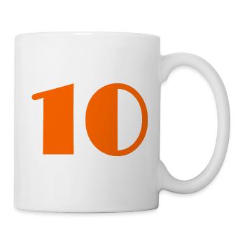 10. 10 YEARS. 10TH ANNIVERSARY. BIRTHDAY 10 YEARS. - Mug - white - Right