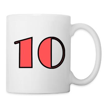 10 ANS. 10e ANNIVERSAIRE. ANNIVERSAIRE 10 ANS. 10 - Mug blanc - blanc - Droite