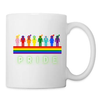 Fierté Rainbow People LGBT Communauté Aimez-vous - Mug blanc - blanc - Droite