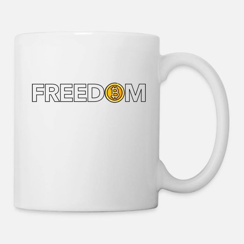Bitcoin = Freedom (white) - Mug - white