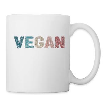 Vegan - botanical pattern - holiday color - Mug - white - Right