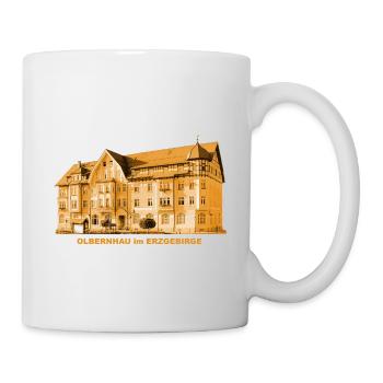 Olbernhau Rathaus Erzgebirge Sachsen - Tasse - Weiß - Rechts