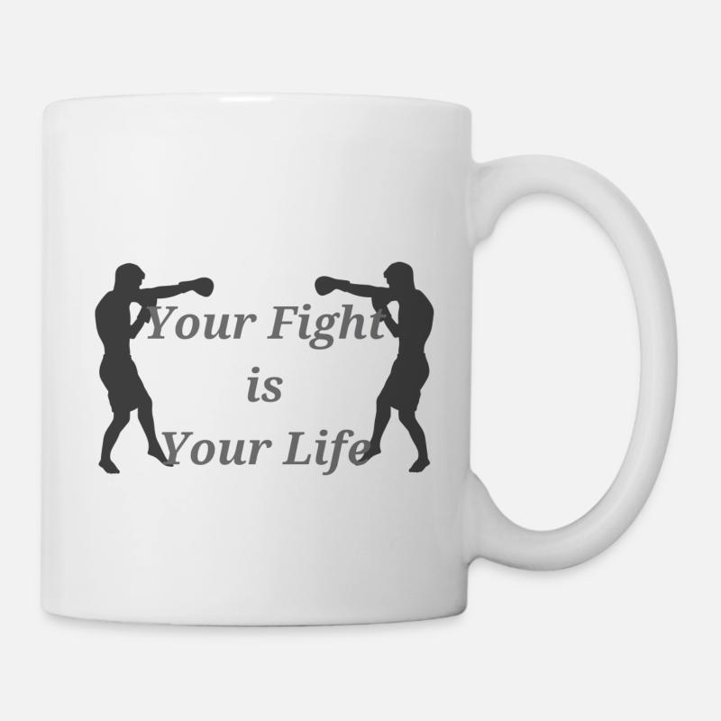 Votre combat est votre vie - Mug blanc - blanc