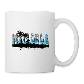 Mallorca Sommer Sonne Strand Meer Palmen Party - Tasse - Weiß - Rechts