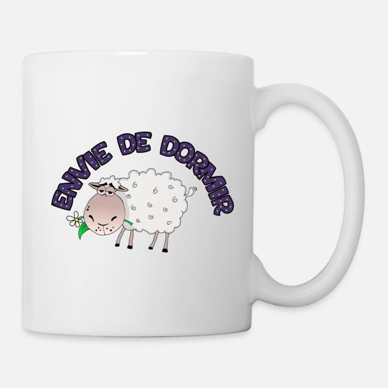 Envie de dormir - Mouton - Mug blanc - blanc